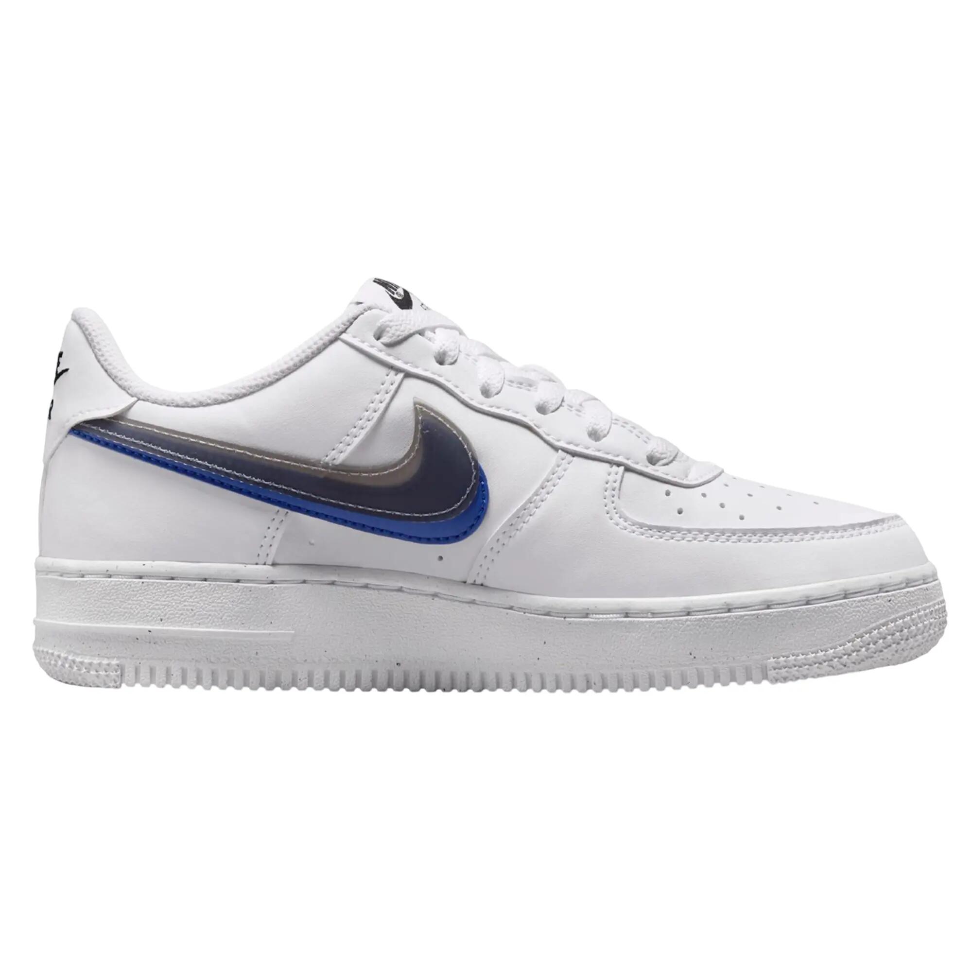 Zapatillas Deportivas de Cuero Air Force 1 Diseño Swoosh para Mujer Blanco 3/7