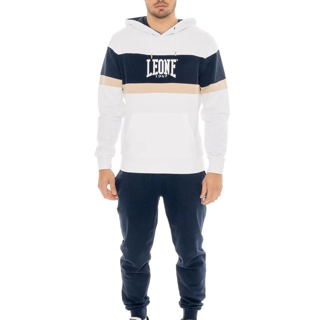 Leone Easy men's pull-on tracksuit with hood in non-brushed cotton