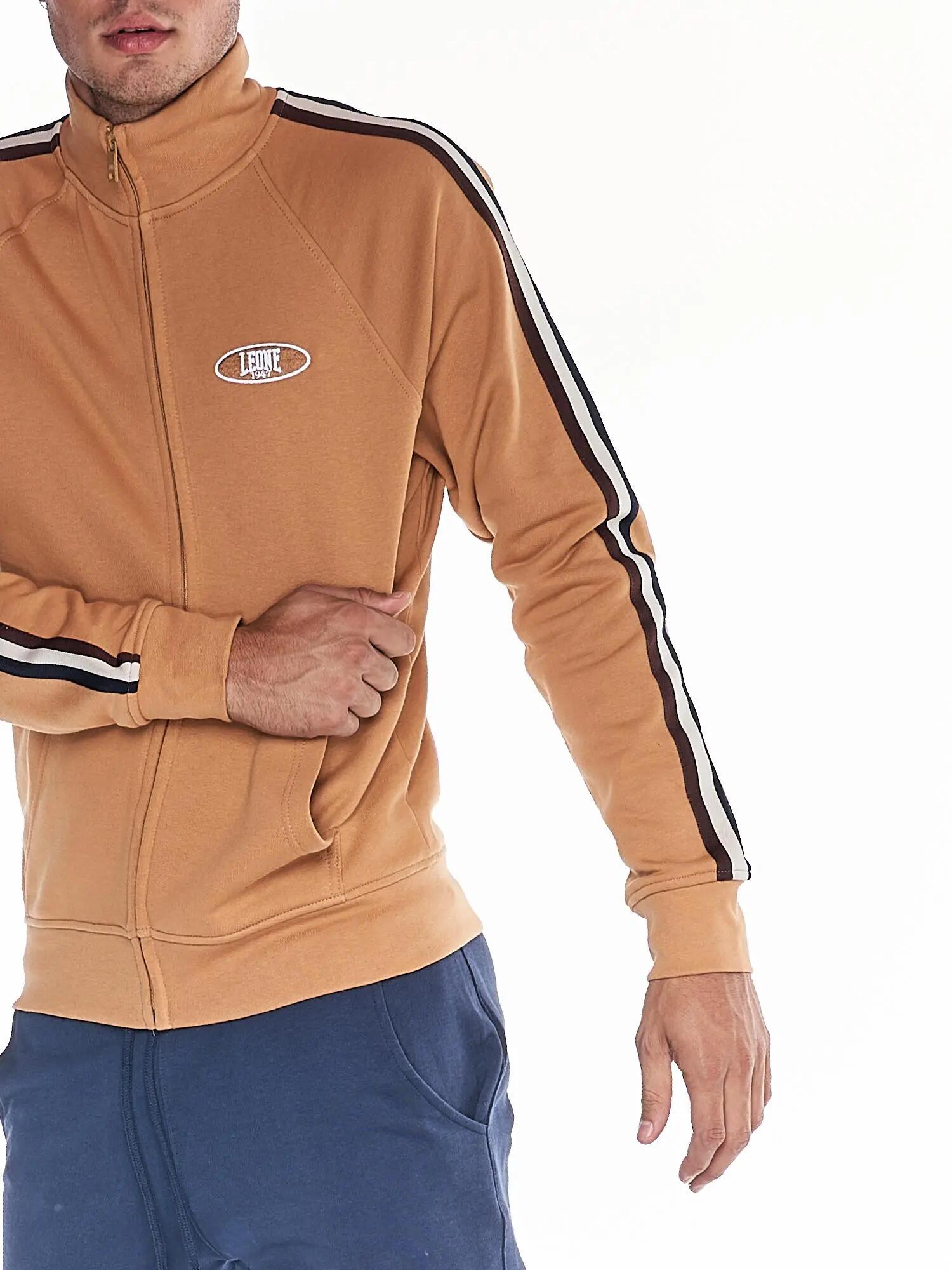 Conjunto de treino masculino Leone 1947 Apparel Earth Tones, fecho, gola alta 5/6