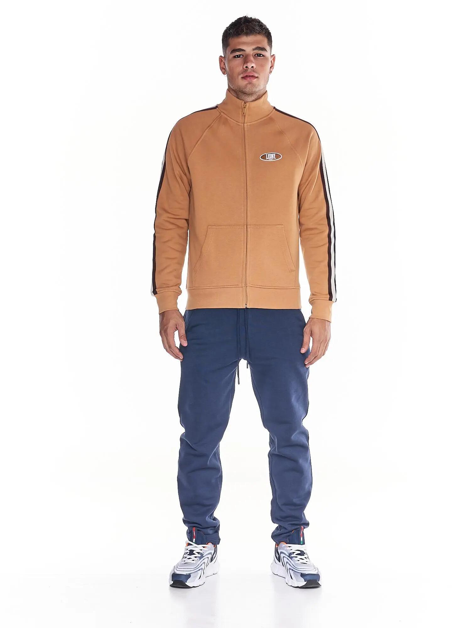 Conjunto de treino masculino Leone 1947 Apparel Earth Tones, fecho, gola alta 2/6