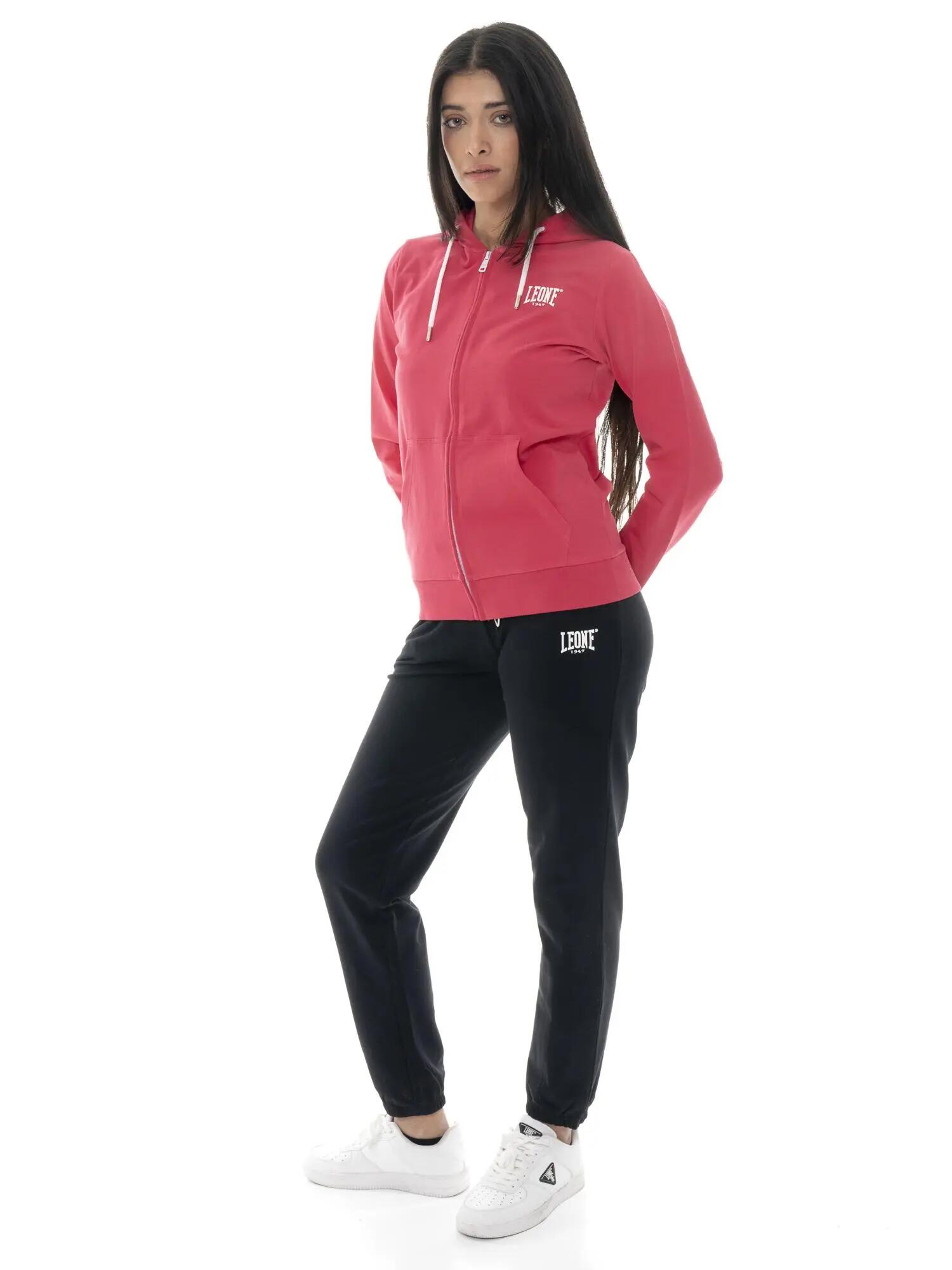 Chándal básico de algodón con cremallera y capucha para mujer de Leone Basic. 2/5