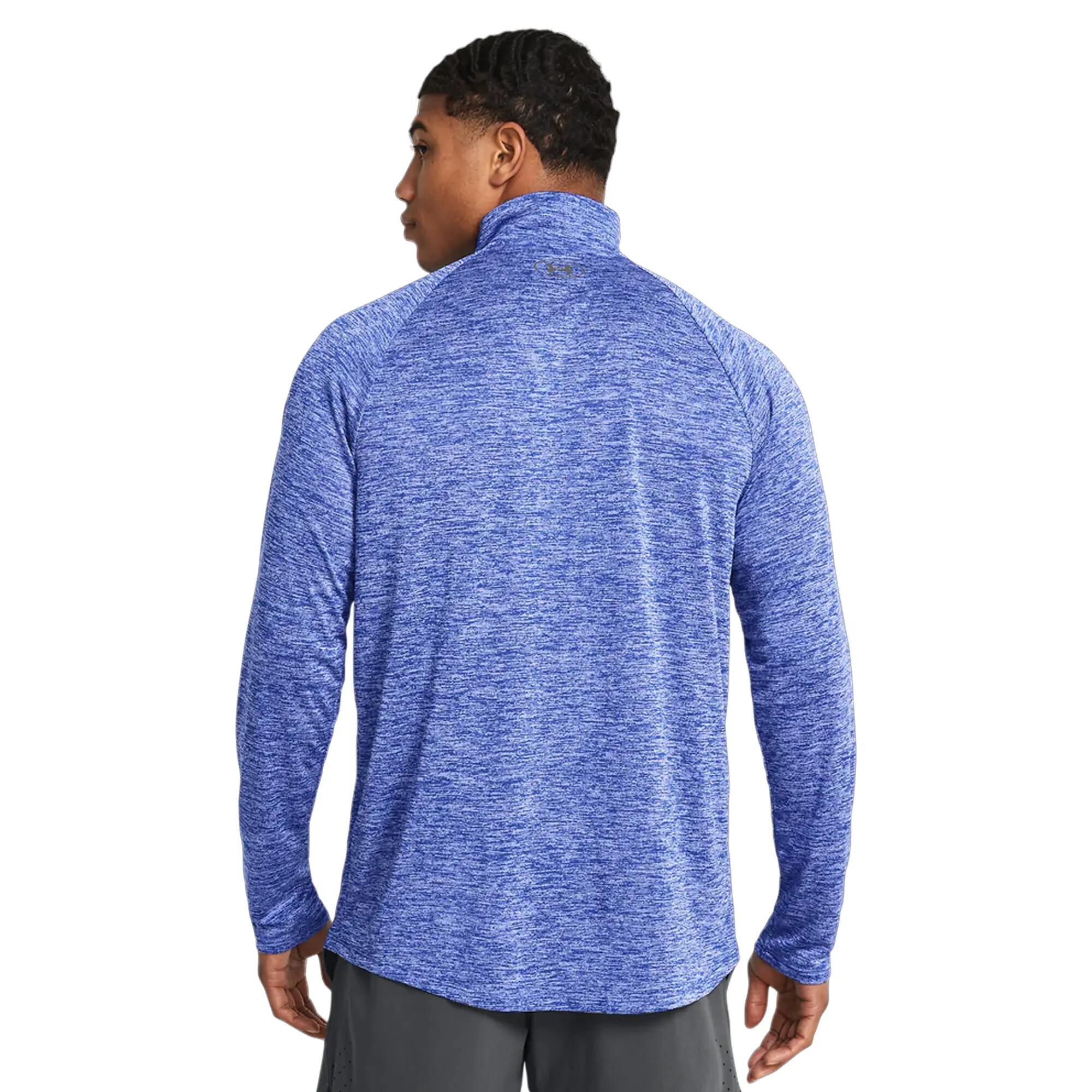 Maglia Tecnica Mezza Cerniera Uomo Under Armour 2.0 Blu Reale 4/4