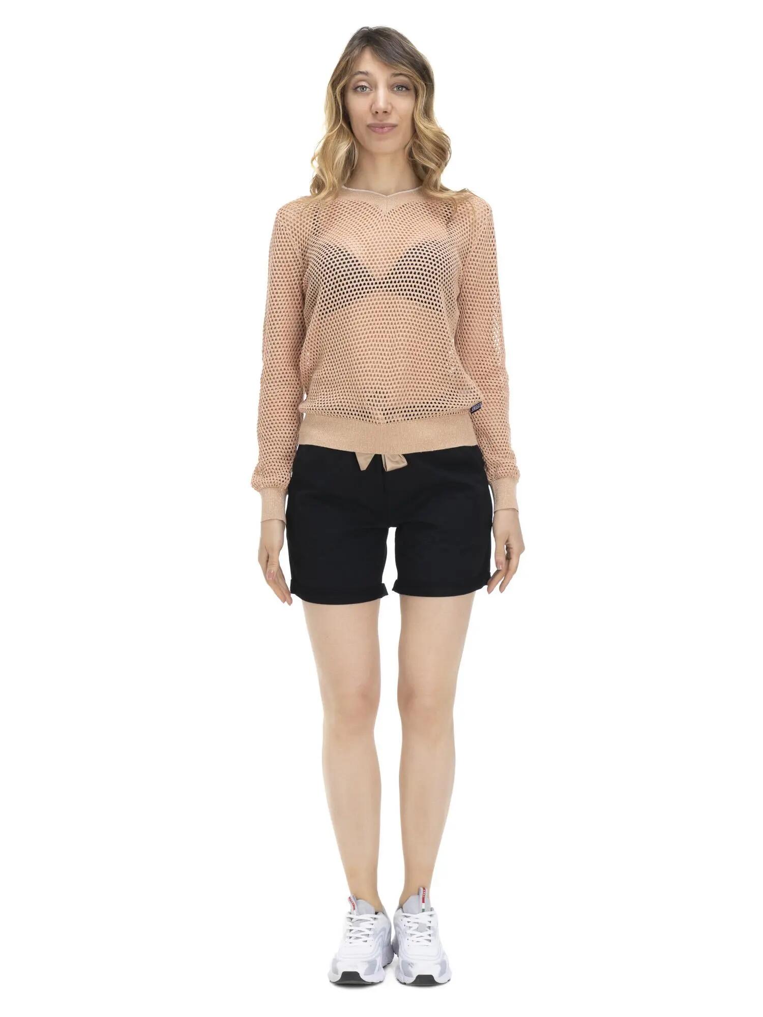 Bluzy damskie z siateczki w odcieniach ziemi 7/7