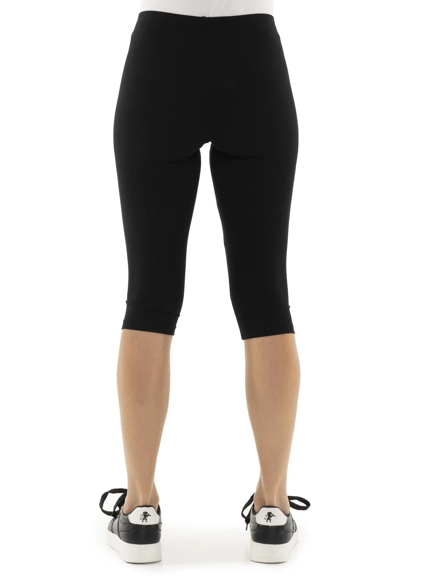 Leggings femininas Capri Leone Basic de algodão elástico 4/5