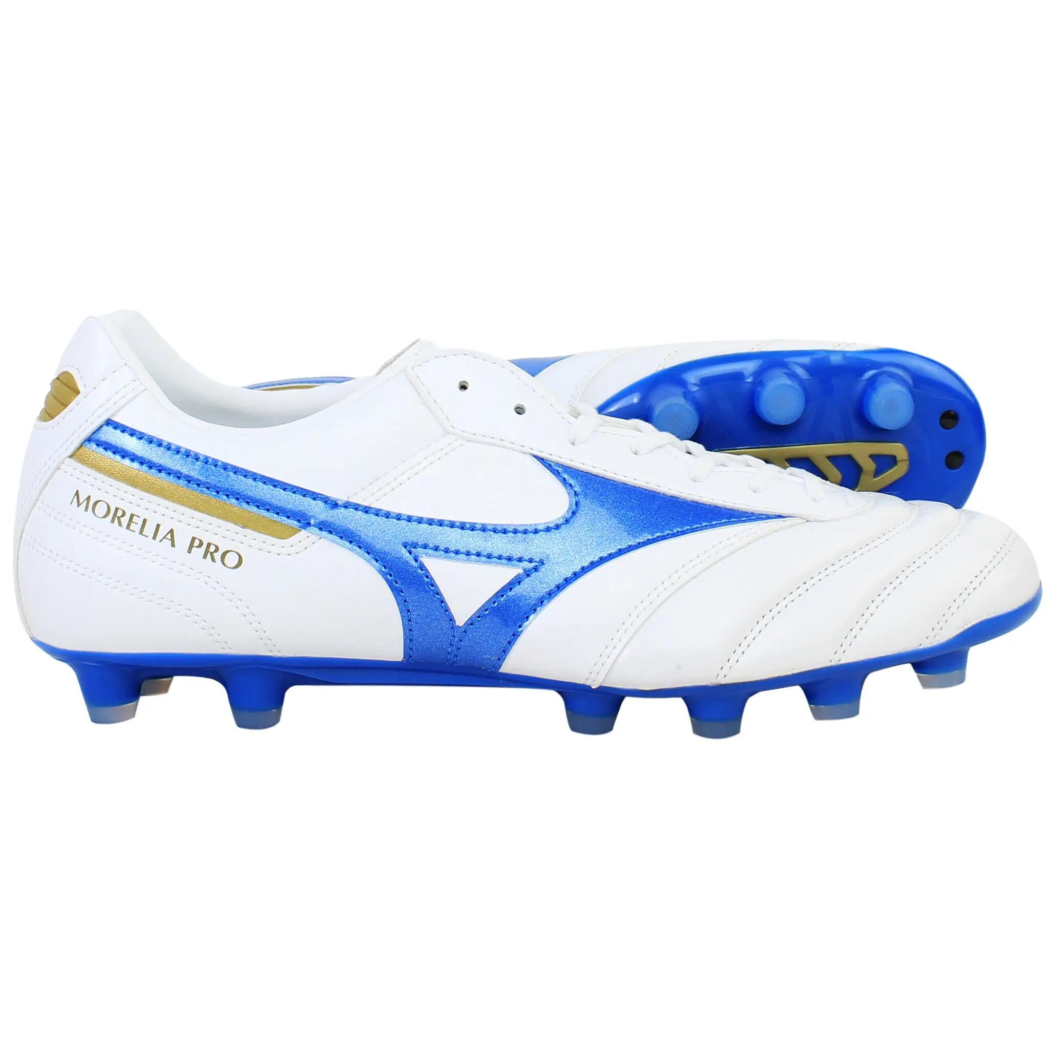 Crampons de football Mizuno Morelia II Pro cuir Blue Atoll 4/6