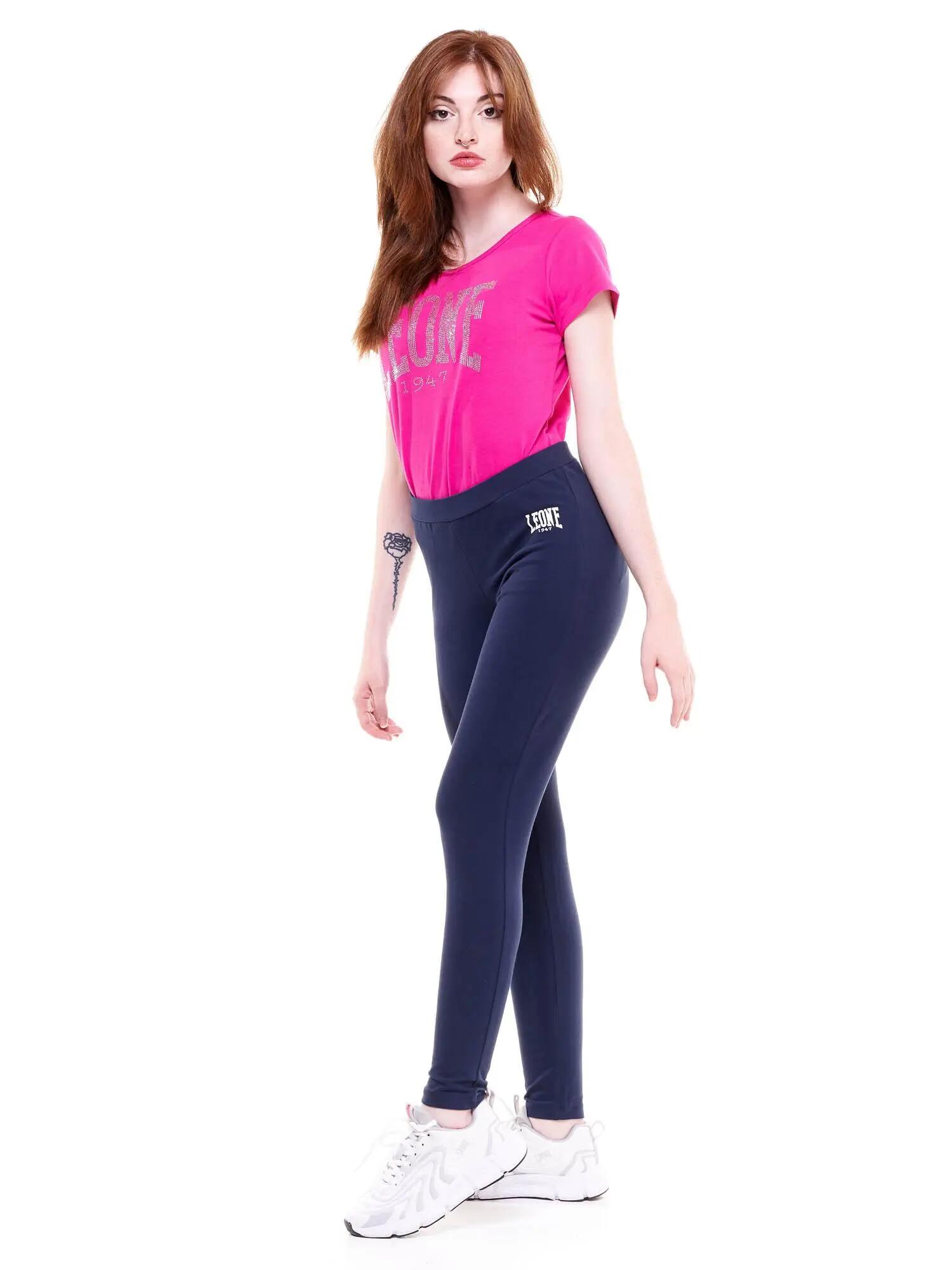 Einfache Damen-Leggings mit kleinem Logo 3/8