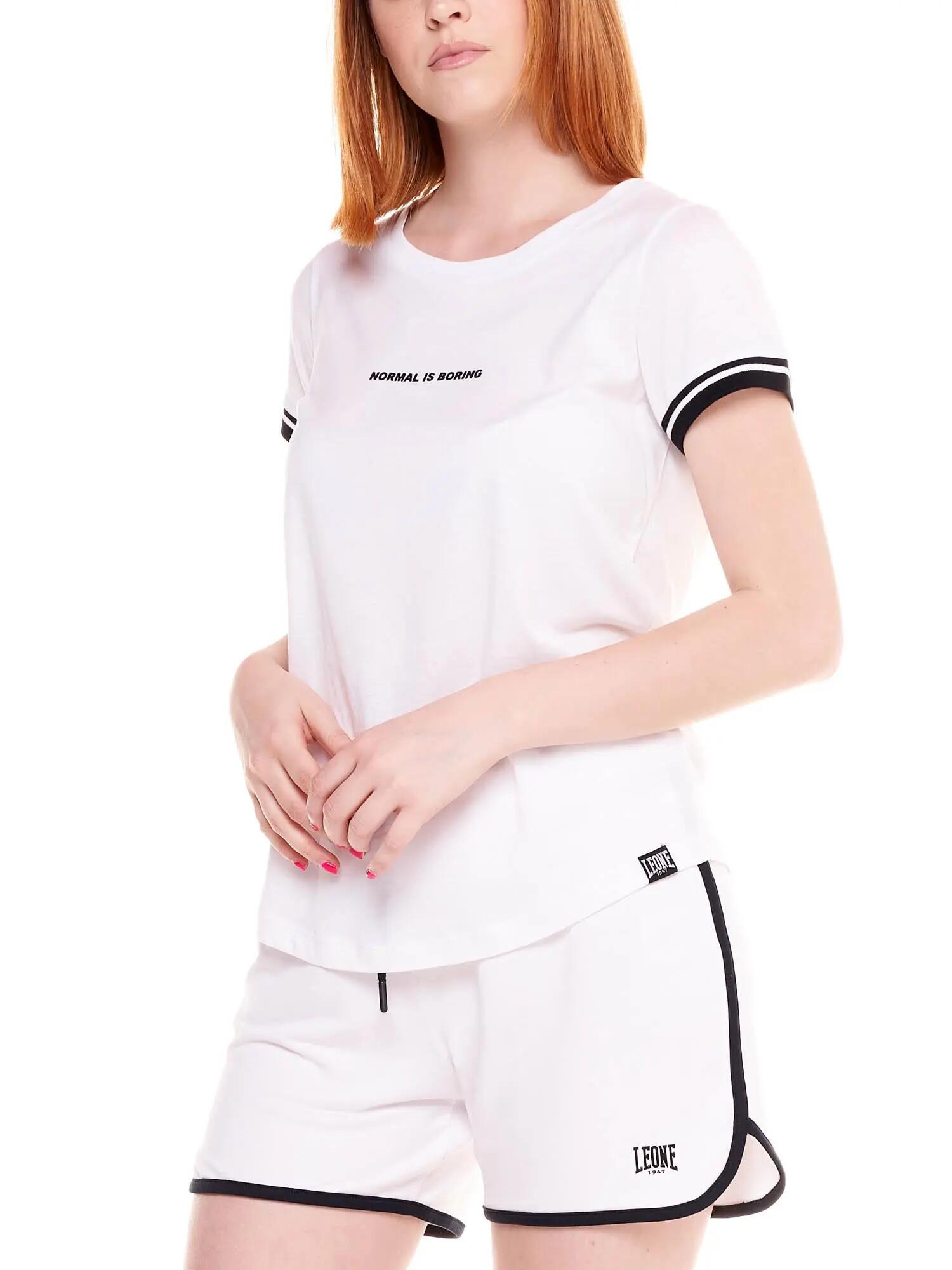 Schwarz-weißes Modal-Damen-T-Shirt 5/5