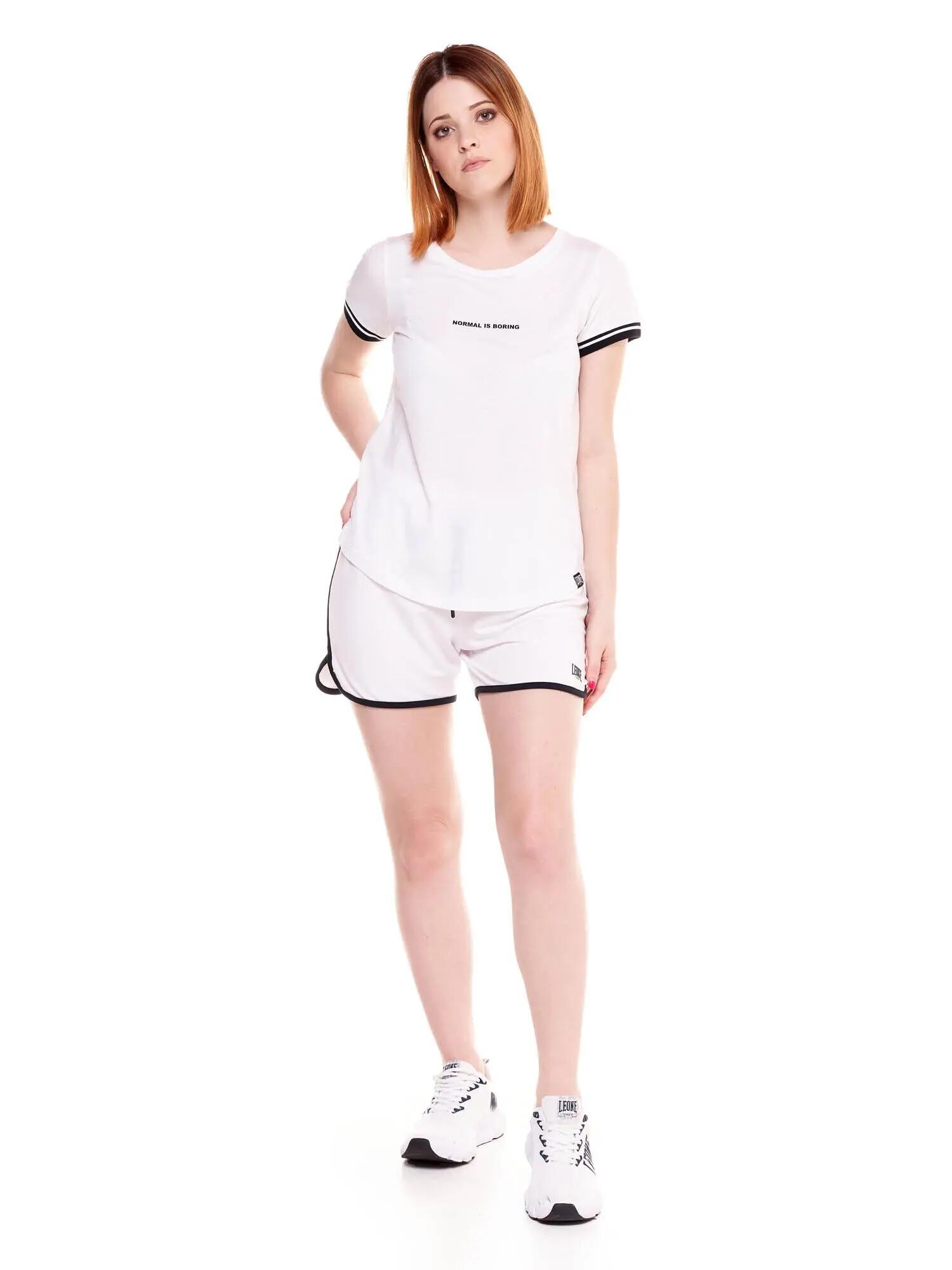 Schwarz-weißes Modal-Damen-T-Shirt 2/5