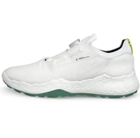 Ecco Men's Biom H5 BOA, Scarpe da golf da uomo, Bianco/Verde 5/6