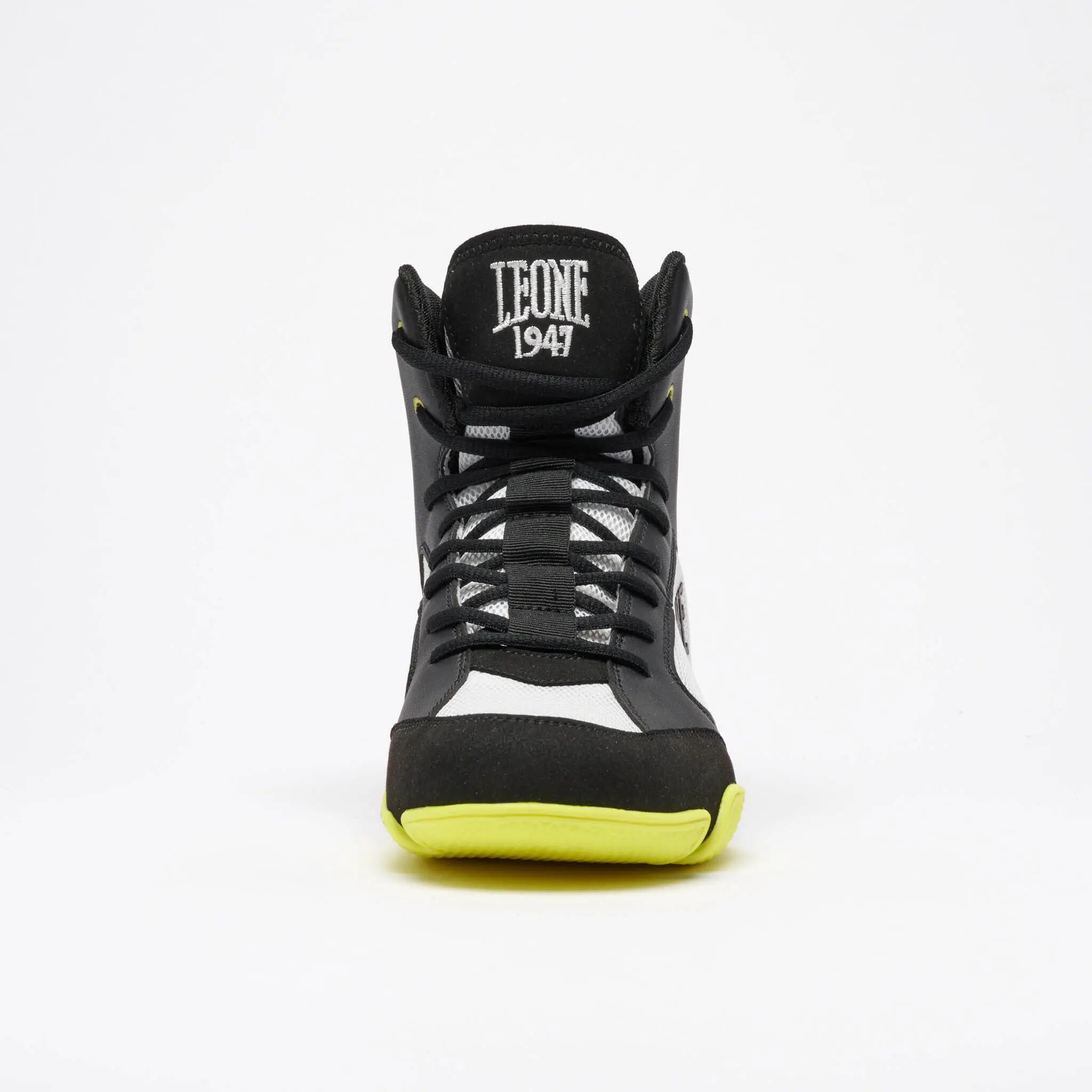 Bota de boxeo PREMIUM negro y lima/046 3/5