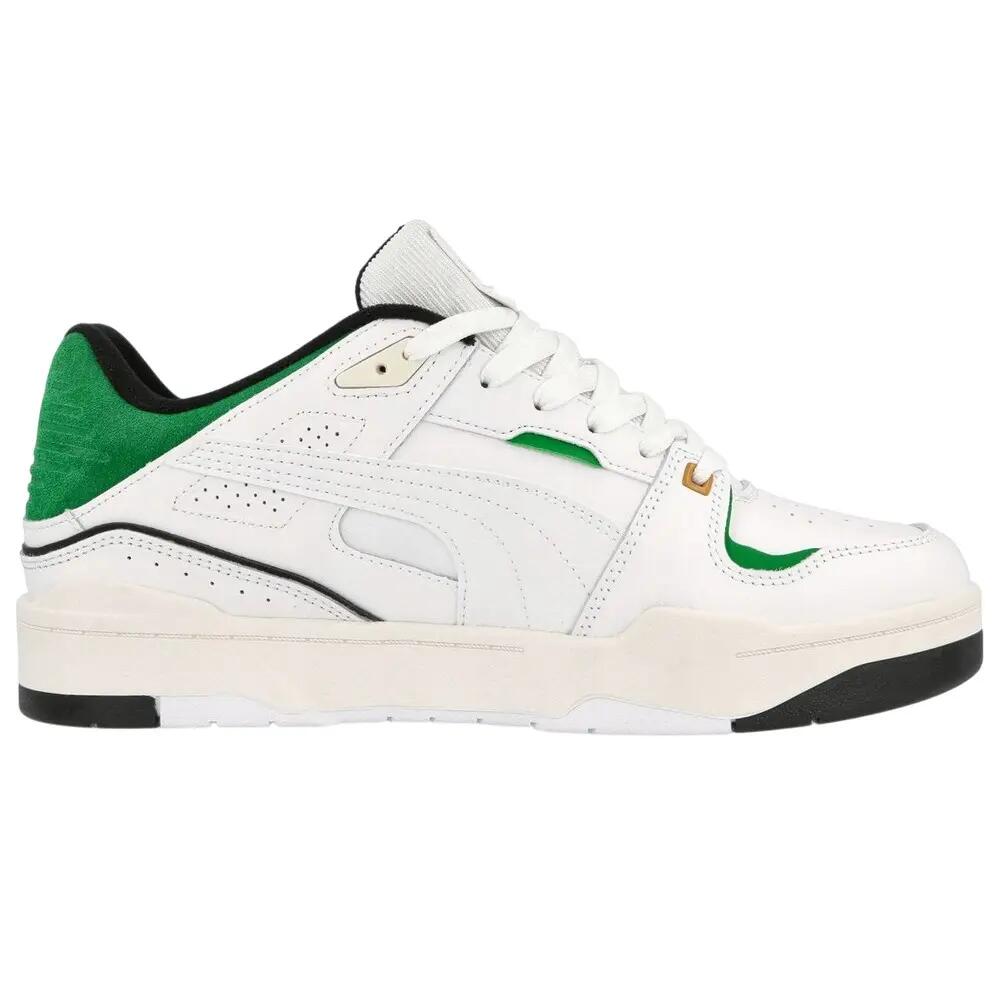 Zapatillas Deportivas de Cuero Slipstream para Hombre Blanco, Verde 4/10