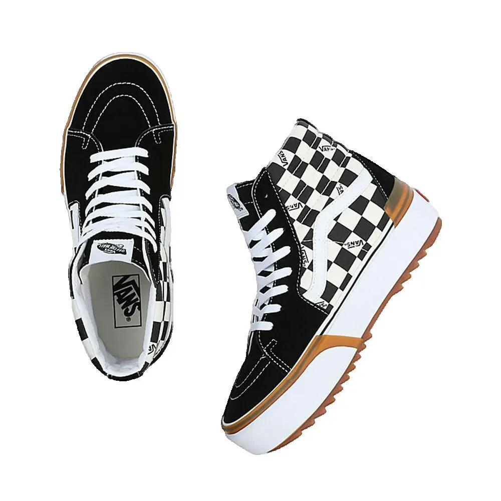 Scarpe Vans con motivo a scacchi nero e bianco 2/3