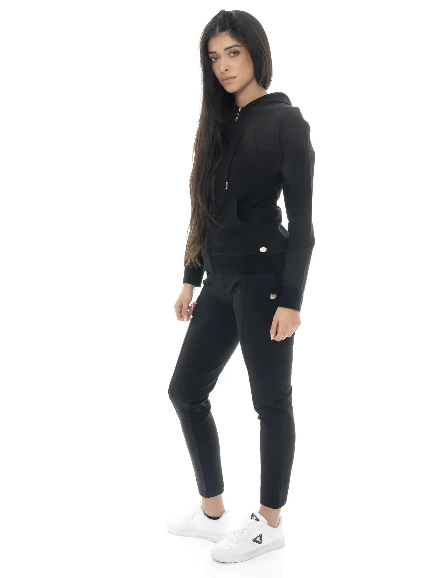 Pantaloni da donna in cotone non Felpeto con piega Leone Basic 2/7