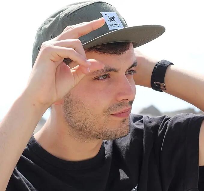 5-Panel-Cap - Flacher Schirm - Jockey / Einheitsgröße (Grün) 4/6