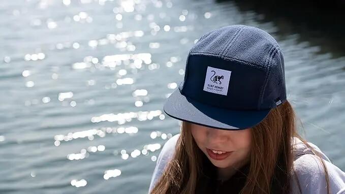5-panel berg- en trekkingpet – waterdicht – gerecycled (Donkerblauw) 3/7