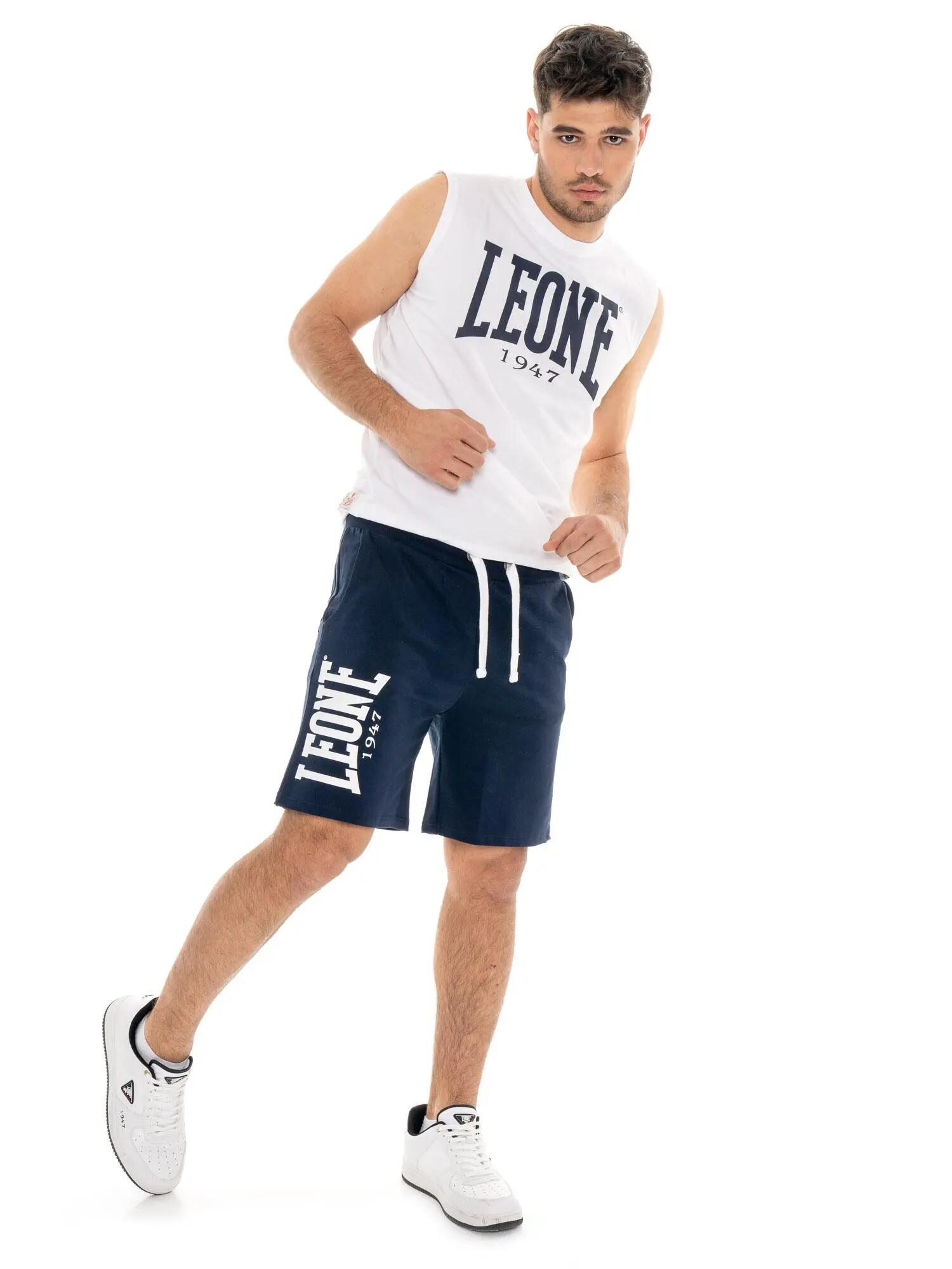 Leone Basic herenshorts met groot logo 5/7