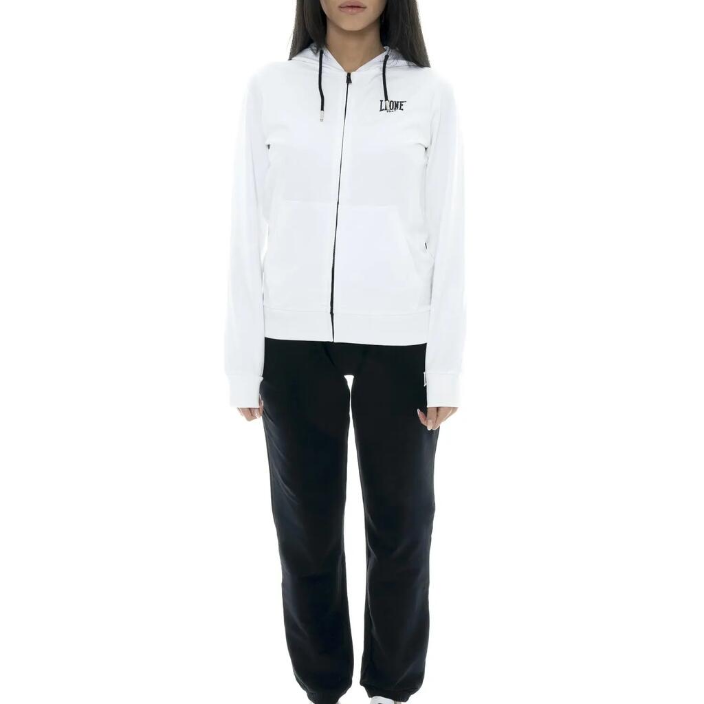 Leone Basic women's zip-up, non-fleece cotton tracksuit with hood