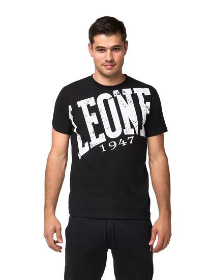T-shirt uomo Leone 1947 Apparel con maxi logo vintage. Stile deciso.