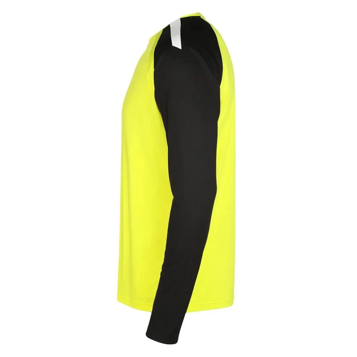 Jersey de Portero TeamPACER de Manga Larga para Hombre Negro, Amarillo 3/4