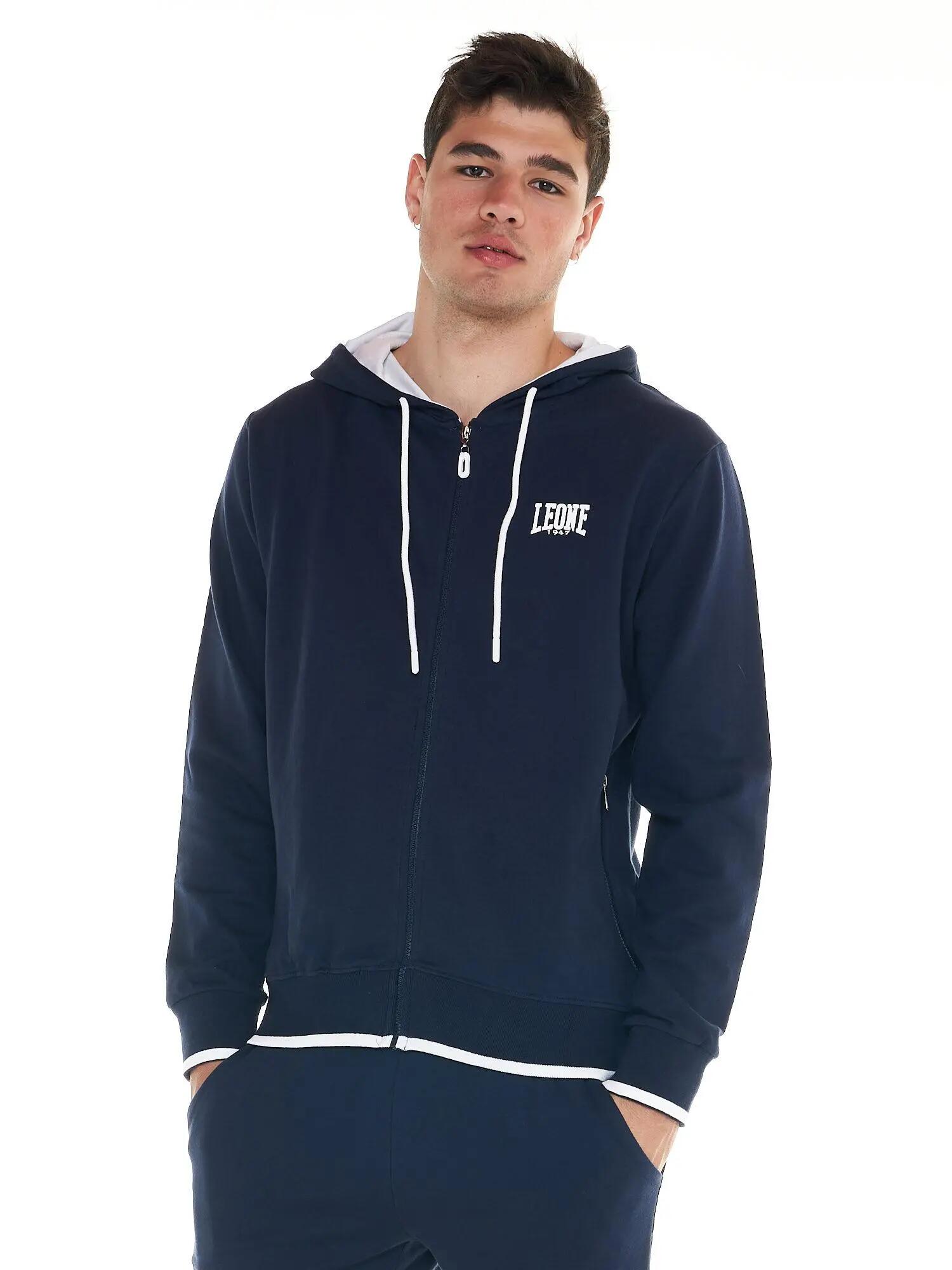 Sportlicher Fluo Herren-Trainingsanzug mit Kapuze 3/6