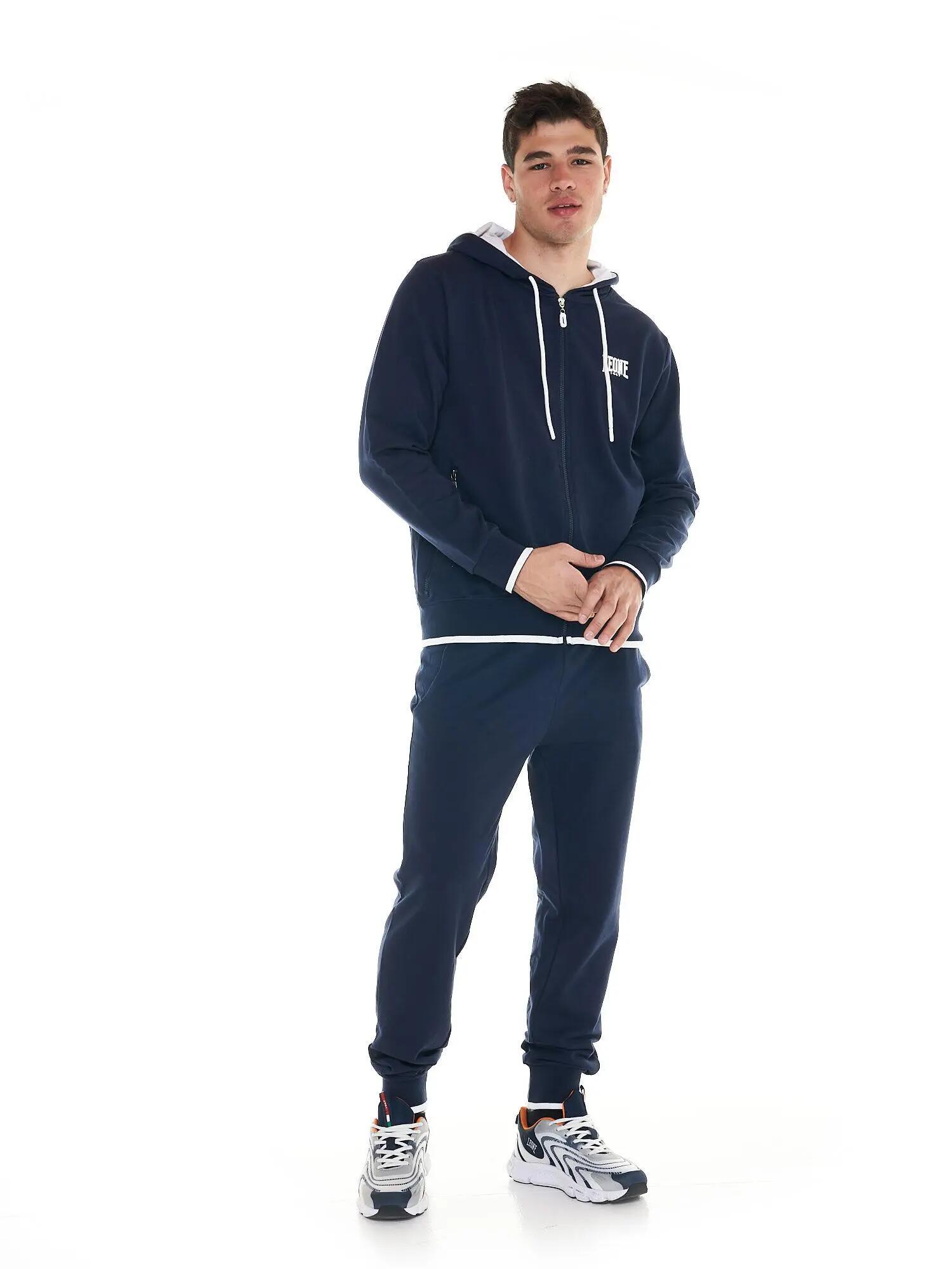 Sportlicher Fluo Herren-Trainingsanzug mit Kapuze 2/6