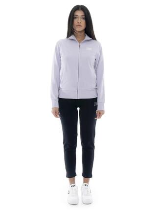 Ensemble de survêtement en coton à col zippé Leone Summer Bright pour femme