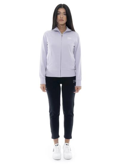 Ensemble de survêtement en coton à col zippé Leone Summer Bright pour femme
