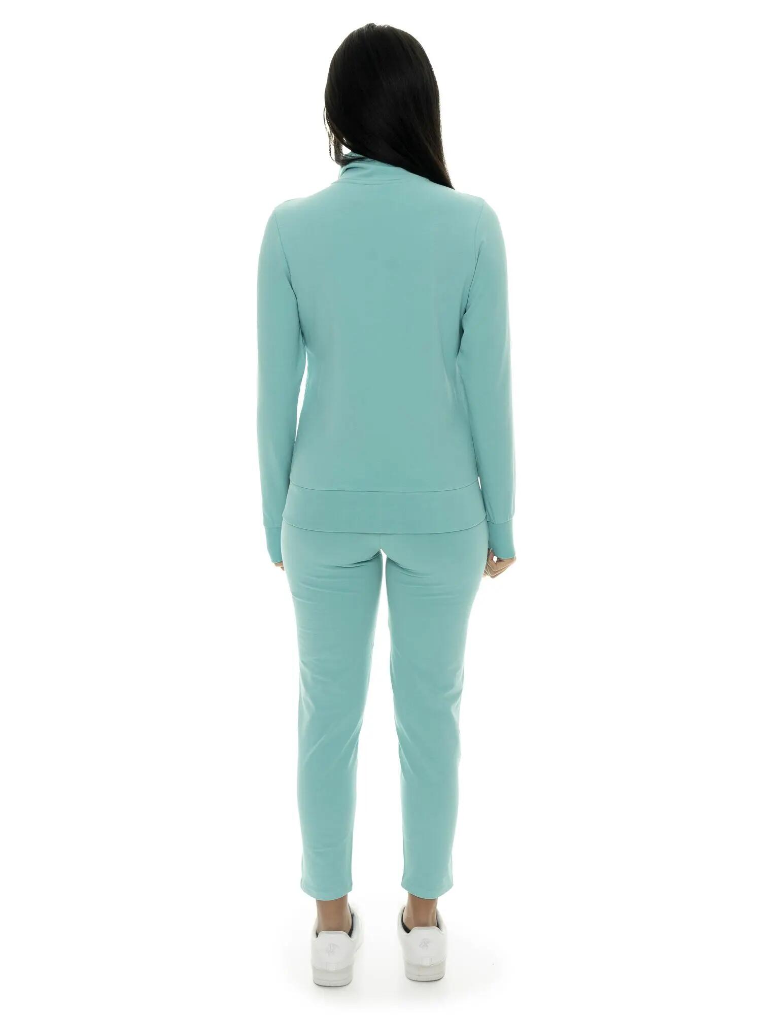 Ensemble de survêtement en coton à col zippé Leone Summer Bright pour femme 4/7