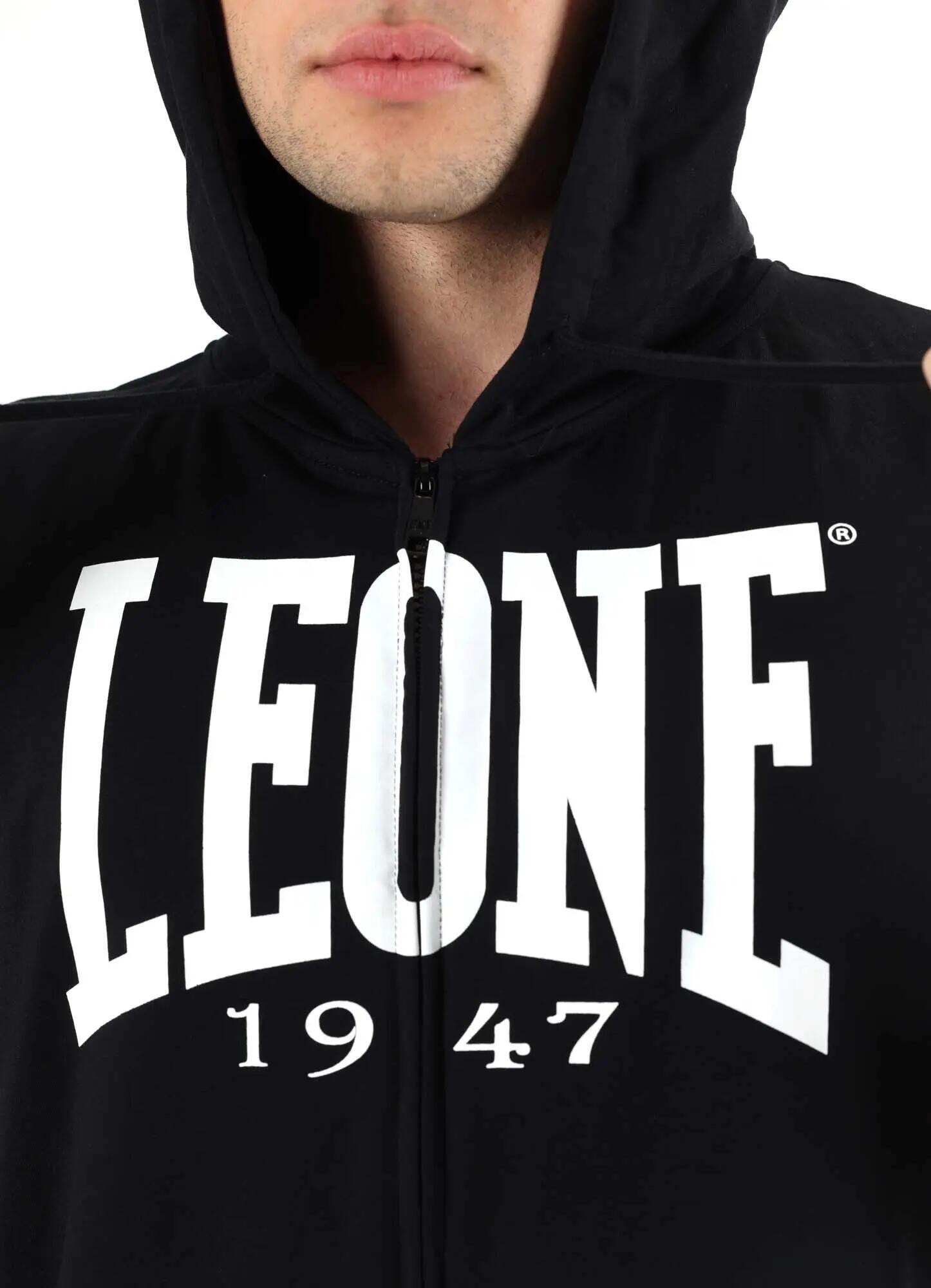 Leone Basic Sweat à capuche zippé sans manches pour homme 4/5