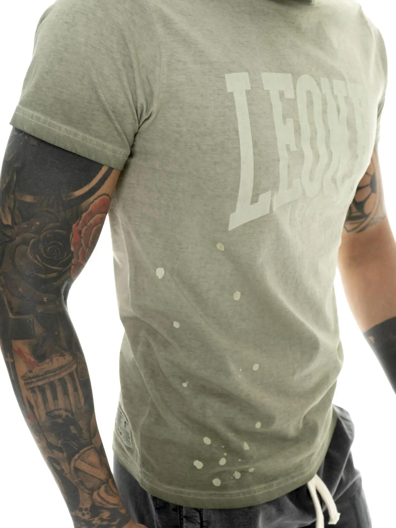Camiseta masculina Leone Old Wash em algodão lavado 3/5