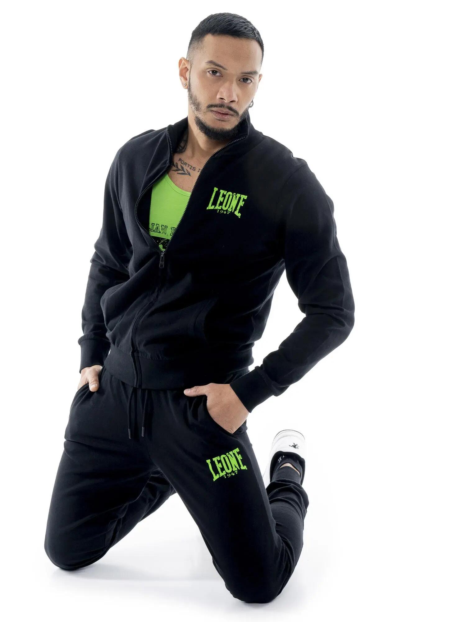 Fato de treino masculino Leone 1947 Apparel, algodão não escovado, fecho 5/5