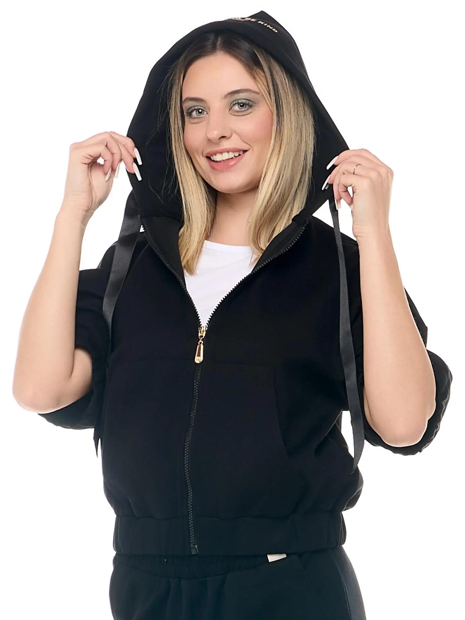 Sweat à capuche zippé Leone Chic Boxing à manches 3/4 5/8