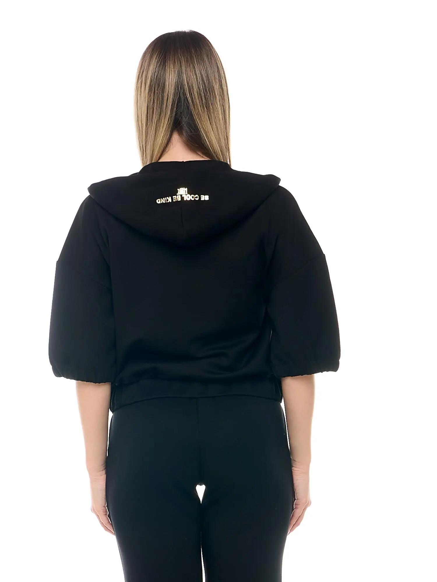 Sweat à capuche zippé Leone Chic Boxing à manches 3/4 4/8