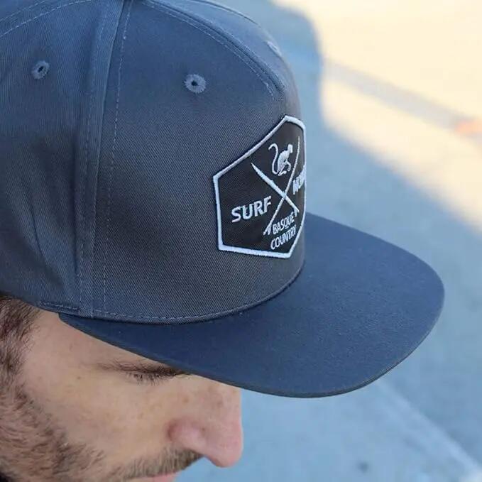 Cappello Trucker - Visiera Piatta - Snapback / Adulto / Taglia unica (Grigio) 3/3