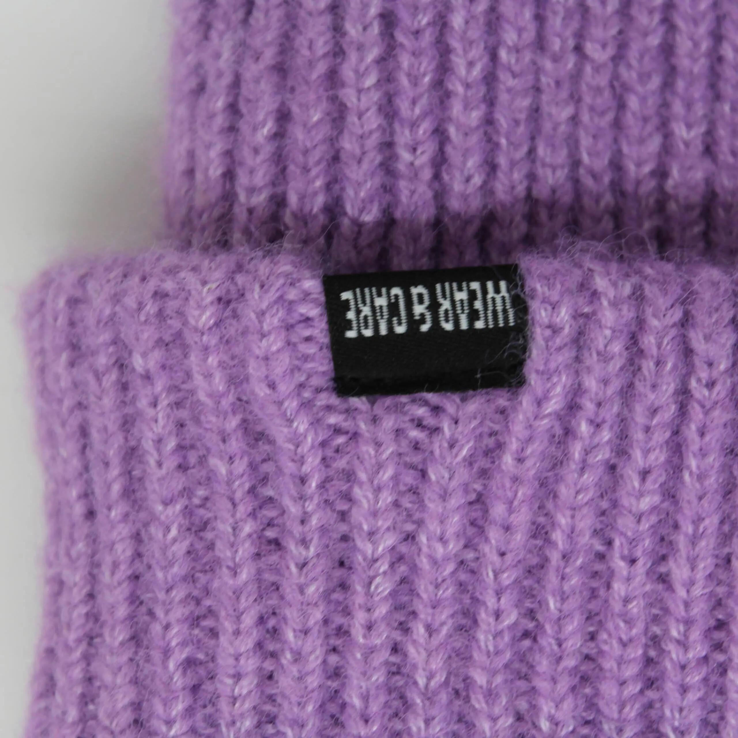 Fluorescerende wintermuts - Man/Vrouw - Eén maat (Lila) 3/4