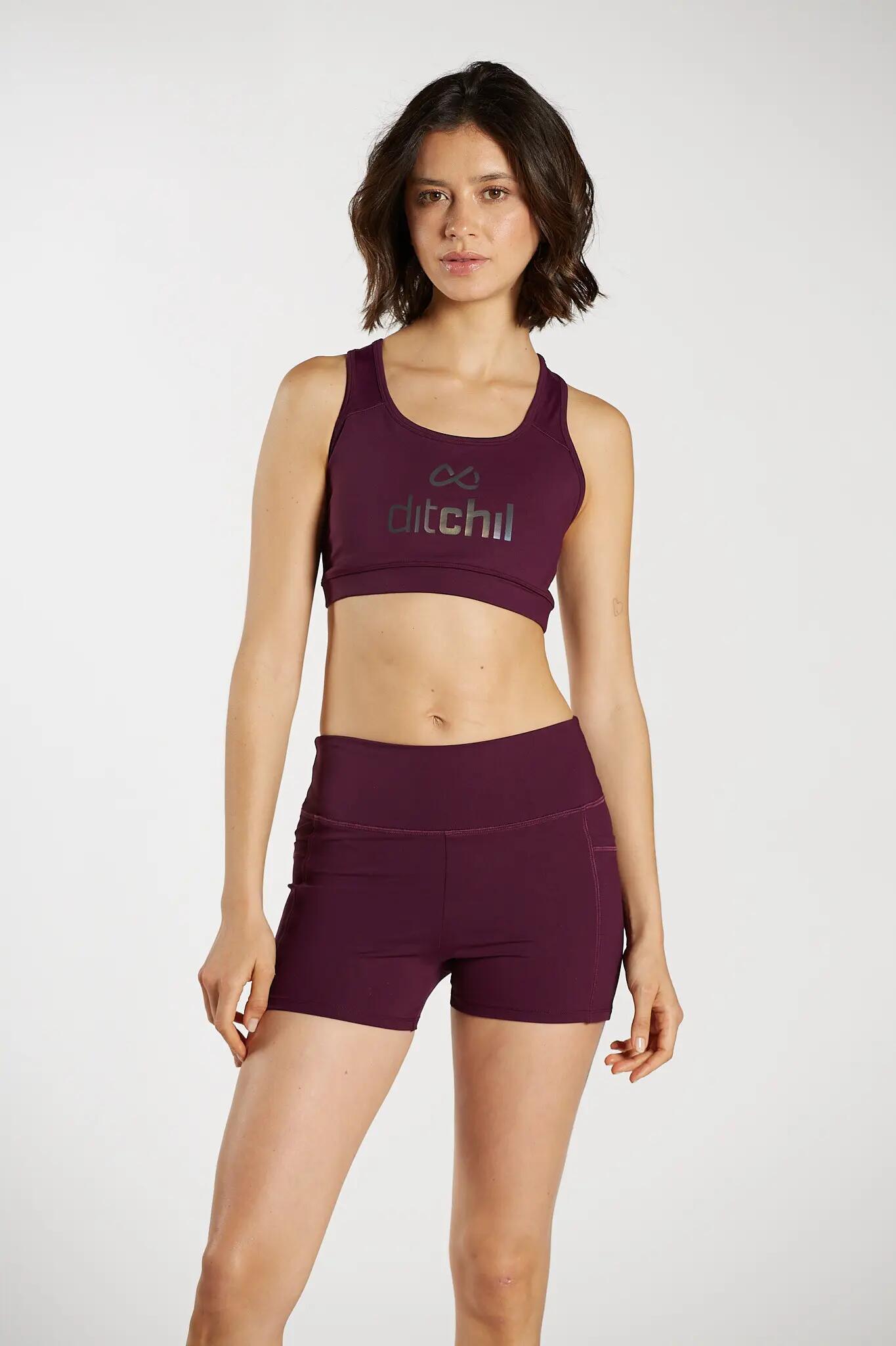 Calções Fitness Mulher Ditchil Active Roxo 7/7