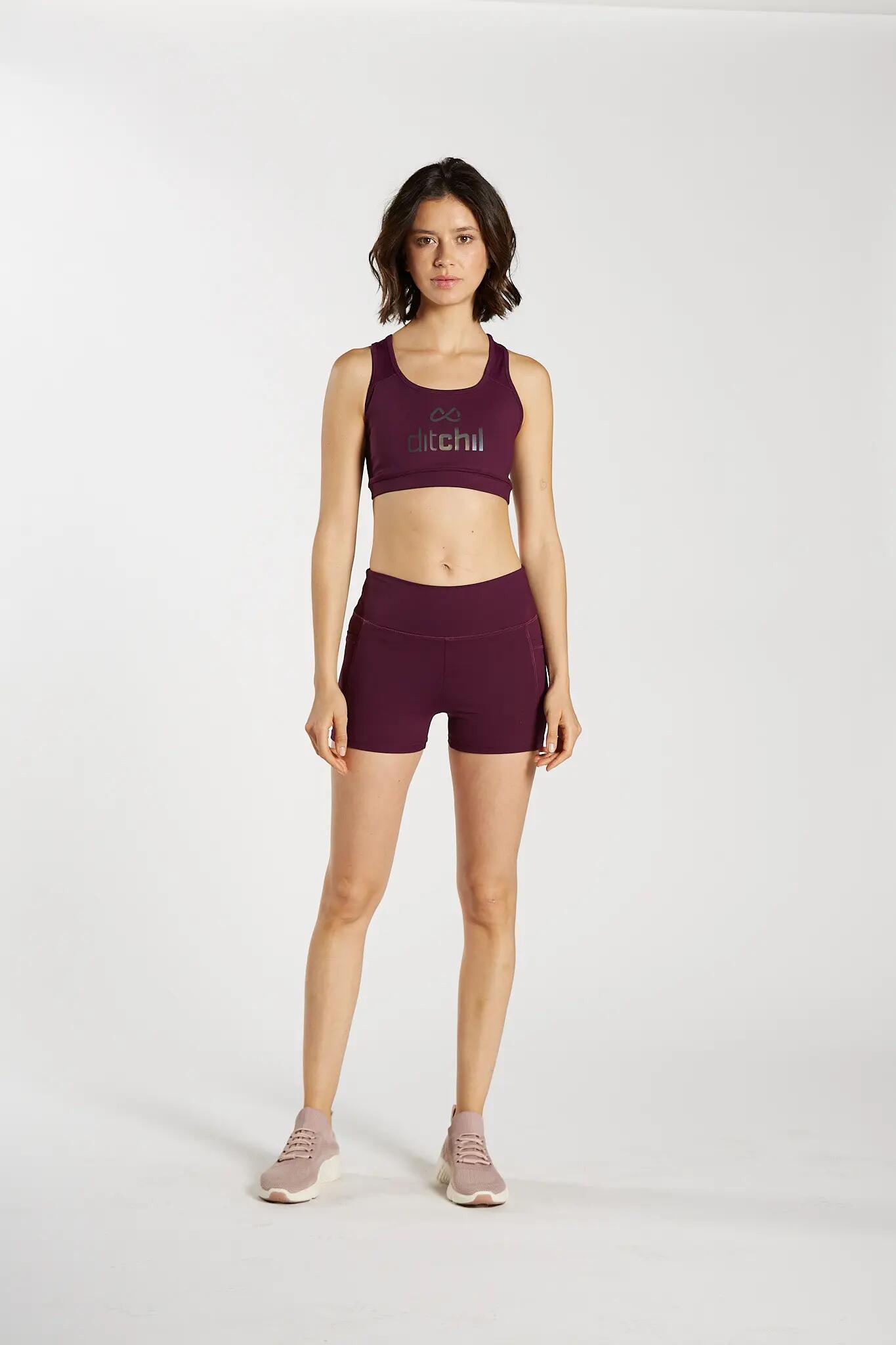 Calções Fitness Mulher Ditchil Active Roxo 5/7