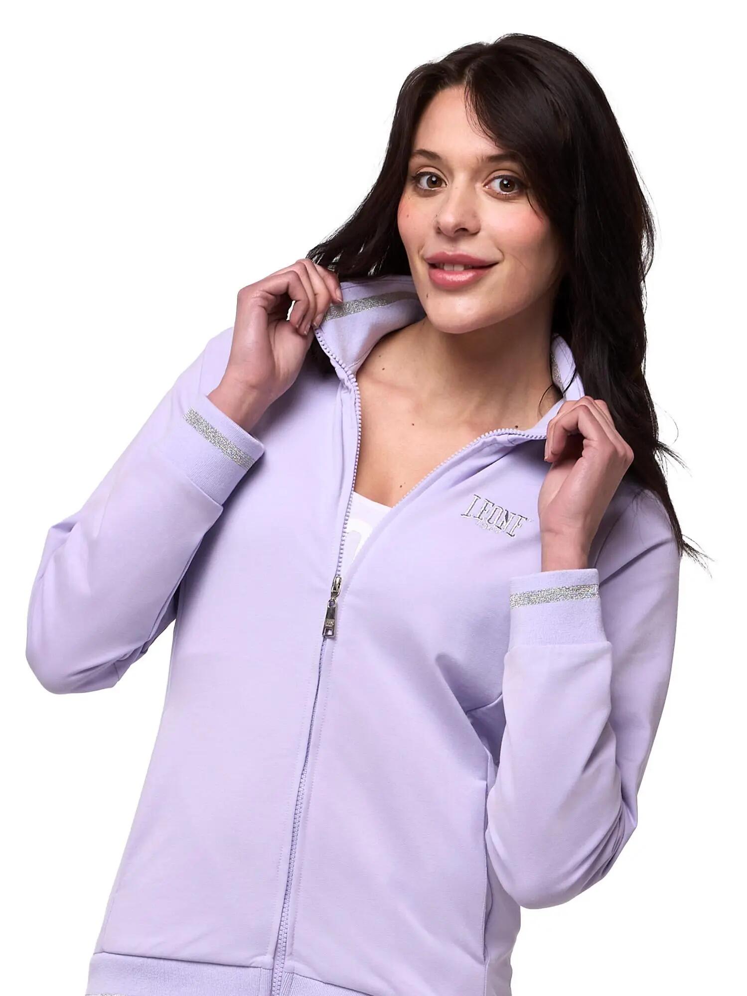 Leone Bright dames trainingspak met ritssluiting bij de kraag en joggingbroek 5/8