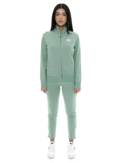 Ensemble de survêtement en coton à col zippé Leone Summer Bright pour femme