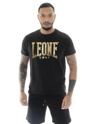 T-shirt à manches courtes Leone Stripe Gold Stretch Cotton pour hommes