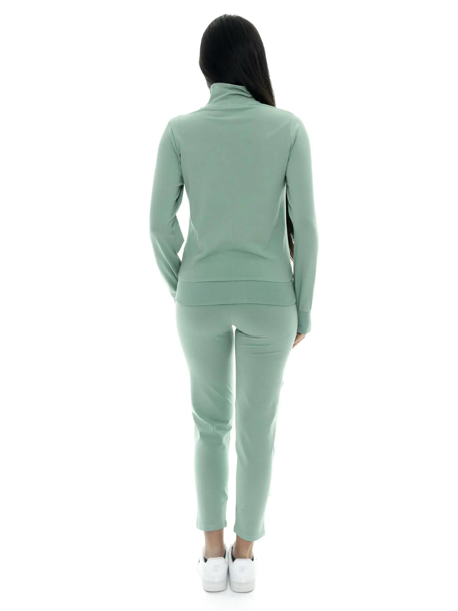 Conjunto de moletom feminino Leone Summer Bright com zíper e gola em algodão. 4/7
