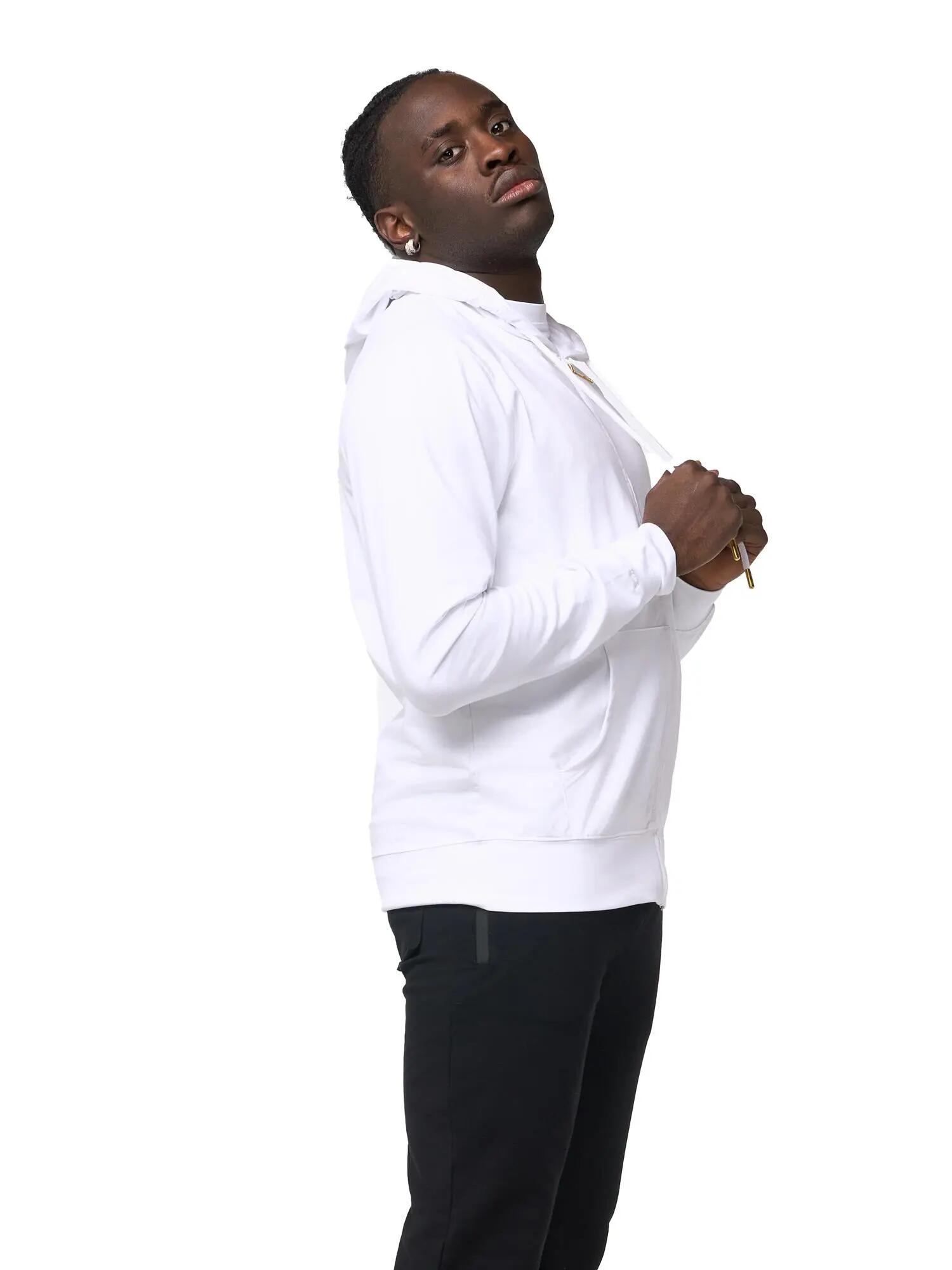 Leone Neuer goldener Herren-Kapuzenpullover mit Reißverschluss 3/6