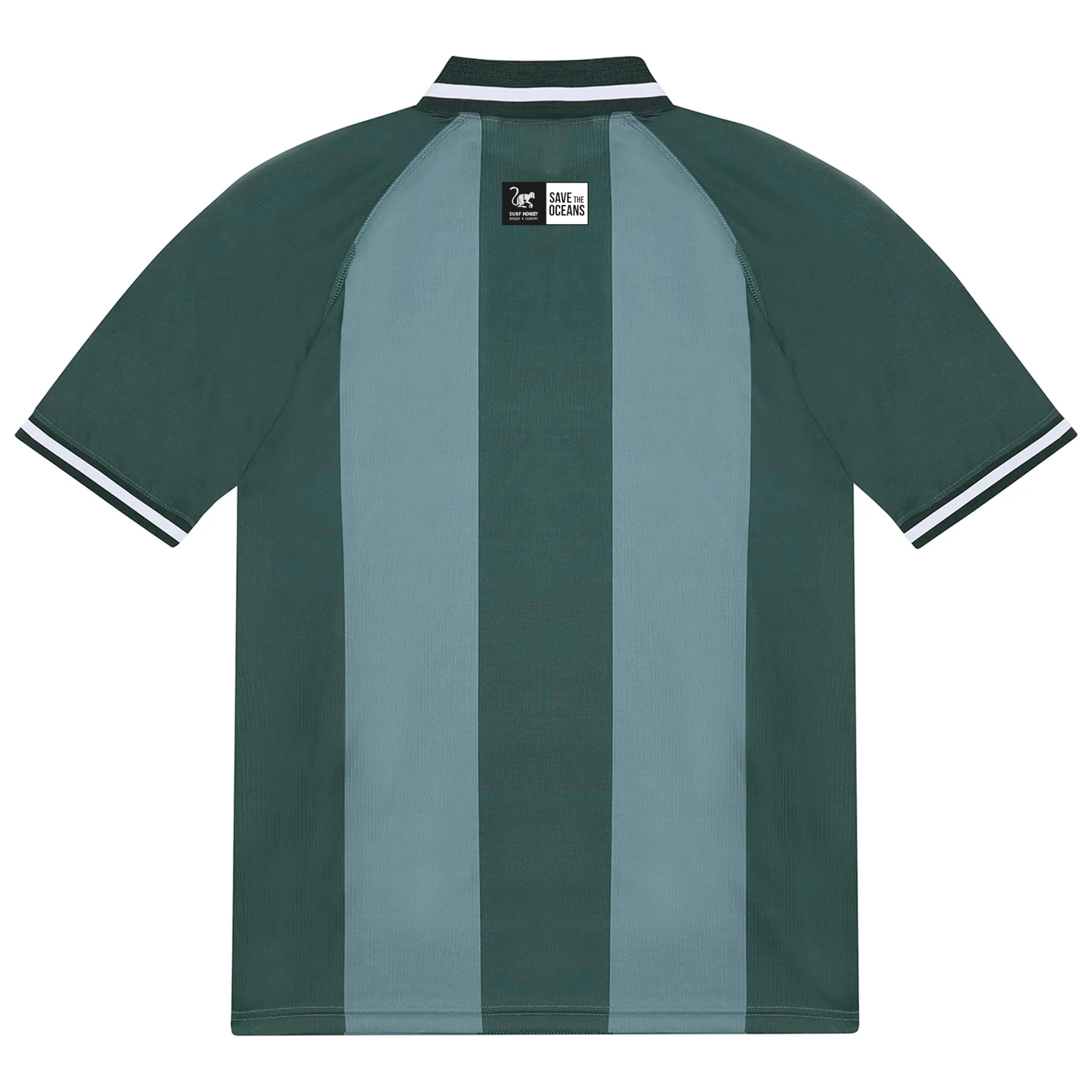 Koszulka polo oversize oddychającaz recyklingu –męska/damska (zielona/szałwiowa) 2/7