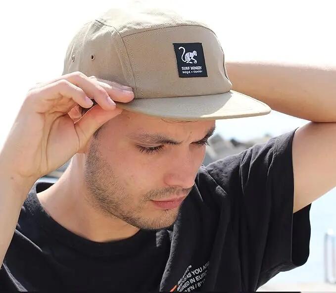 Gorra 5 Paneles - Visera Plana - Jockey / Adulto / Talla única (Beige) 3/5