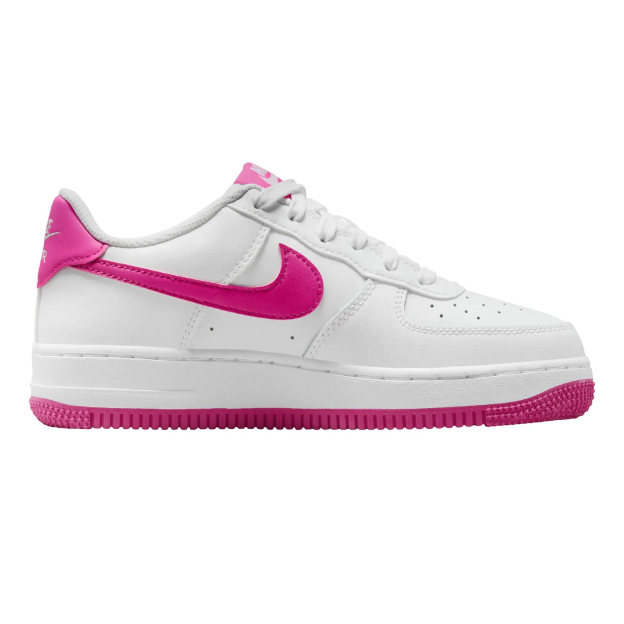 Scarpe Sportive Pelle Donna Nike Air Force 1 Bianco Rosa 3/7