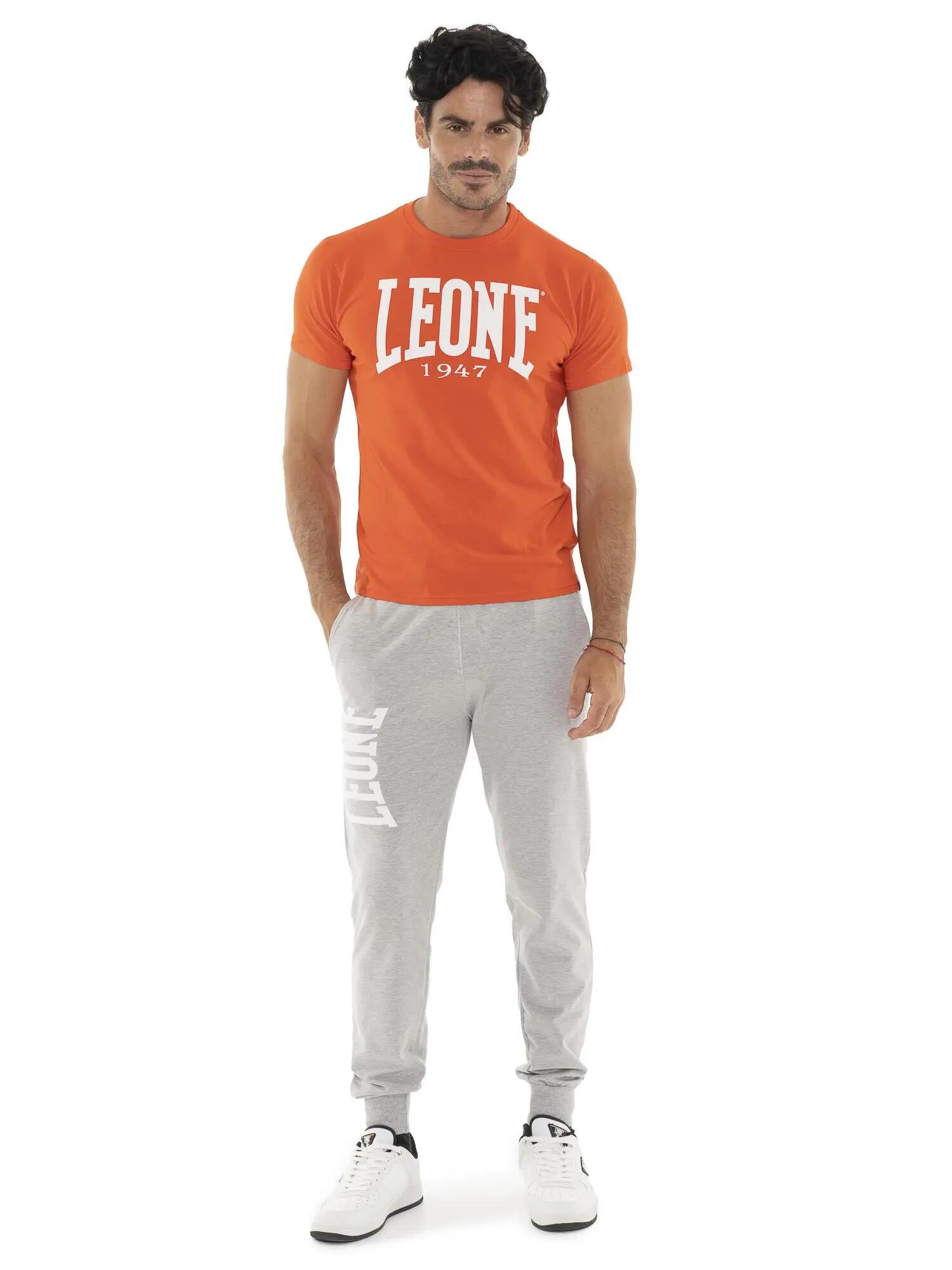 Stretch katoenen T-shirt met korte mouwen en groot Leone Basic-logo 2/5