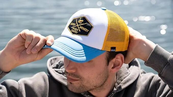 Trucker Cap Mesh - Gepolstert / Erwachsener / Einheitsgröße (Blau/Gelb) 3/6