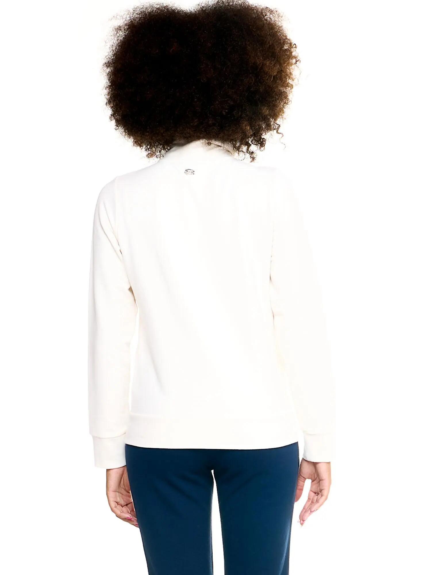 Einfaches Leone Damen-Sweatshirt mit durchgehendem Reißverschluss 4/6