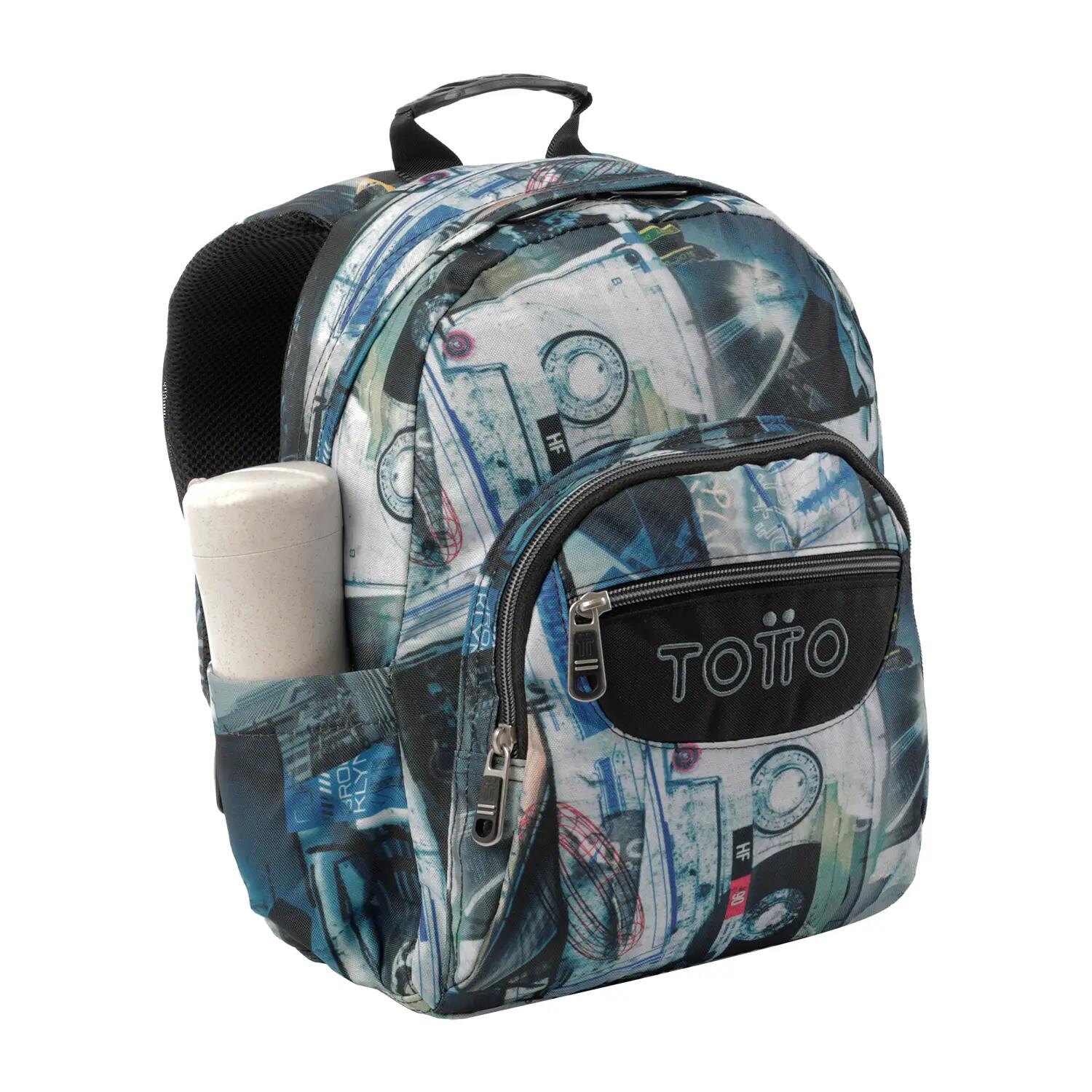 Totto Mochila escolar Tempera Postales y casetas Poliéster 27 x36.5 x12 cm 5/5
