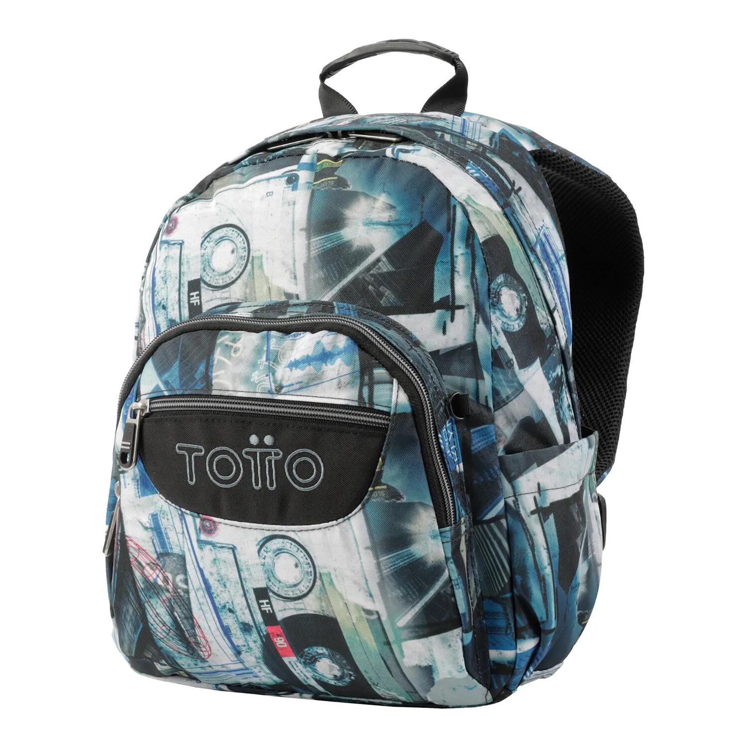 Totto Mochila escolar Tempera Postales y casetas Poliéster 27 x36.5 x12 cm 2/5